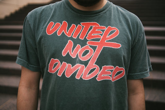 United, Not Divided Short Sleeve Moss T-Shirt | Triple Threads Collection