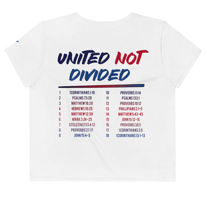 All-Over United, Not Divided Crop Tee