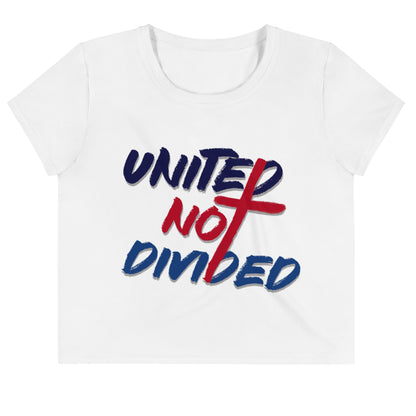 All-Over United, Not Divided Crop Tee