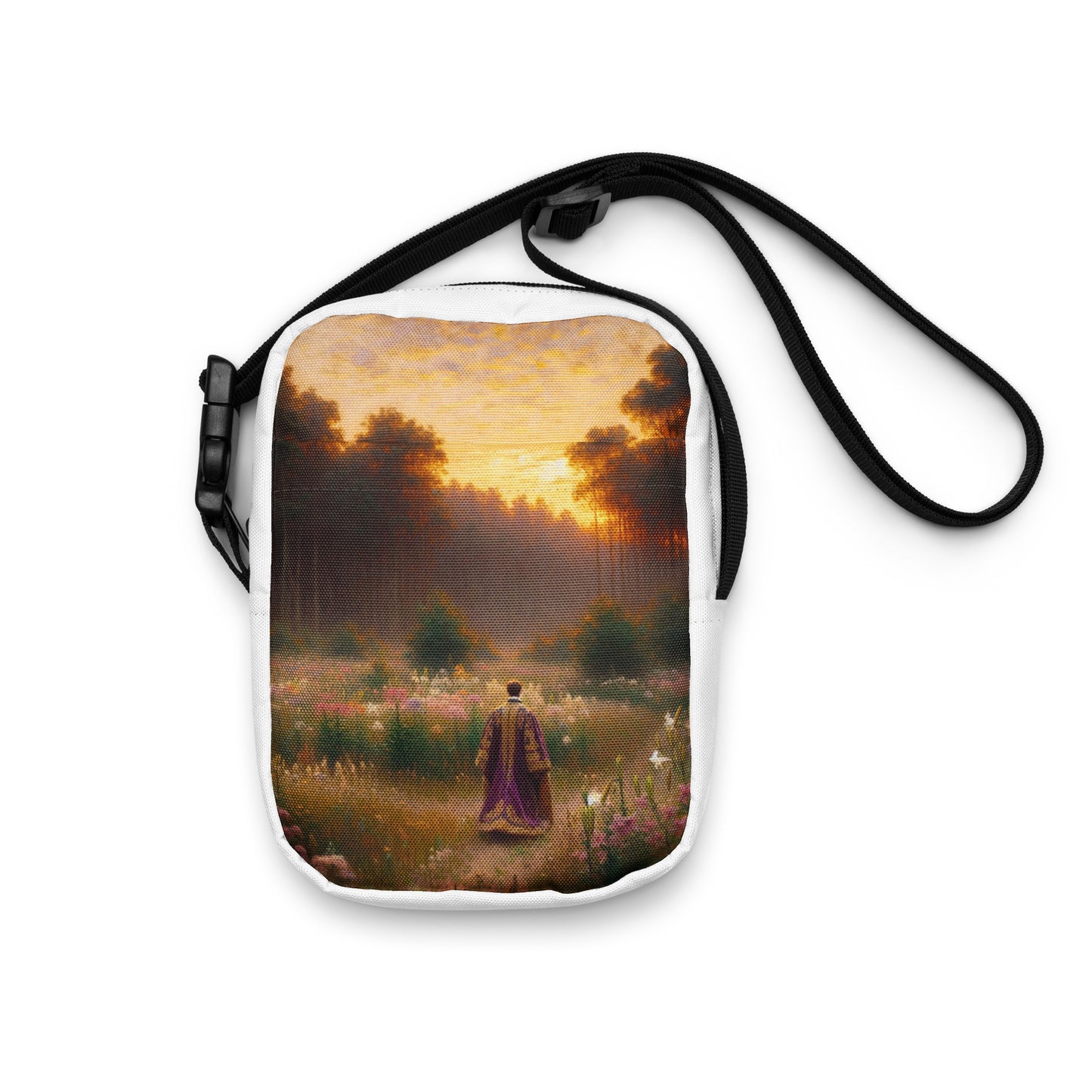 Fields of Lilies Christian Utility Crossbody Bag | Triple Threads Collection