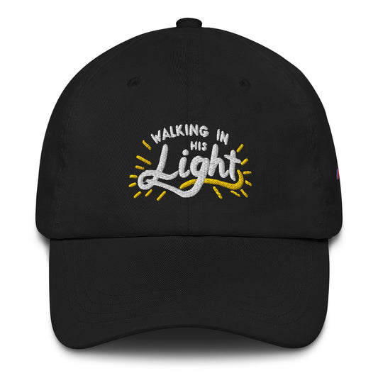 "Walking in His Light" Christian, Faith-Based Dad Hat | Triple Threads Collection