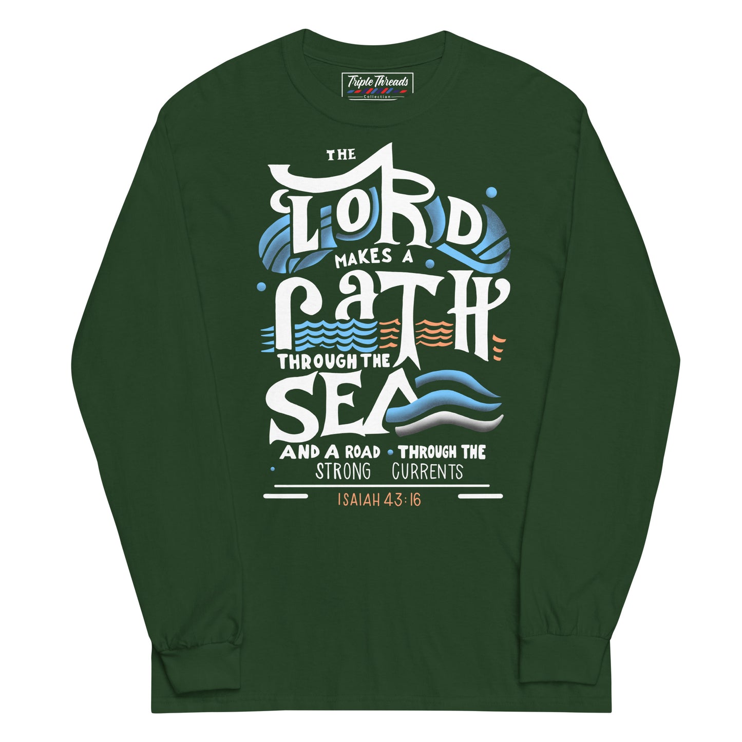 'The Lord Makes a Path' Unisex Christian Faith Christian Long-Sleeve | Triple Threads Collection