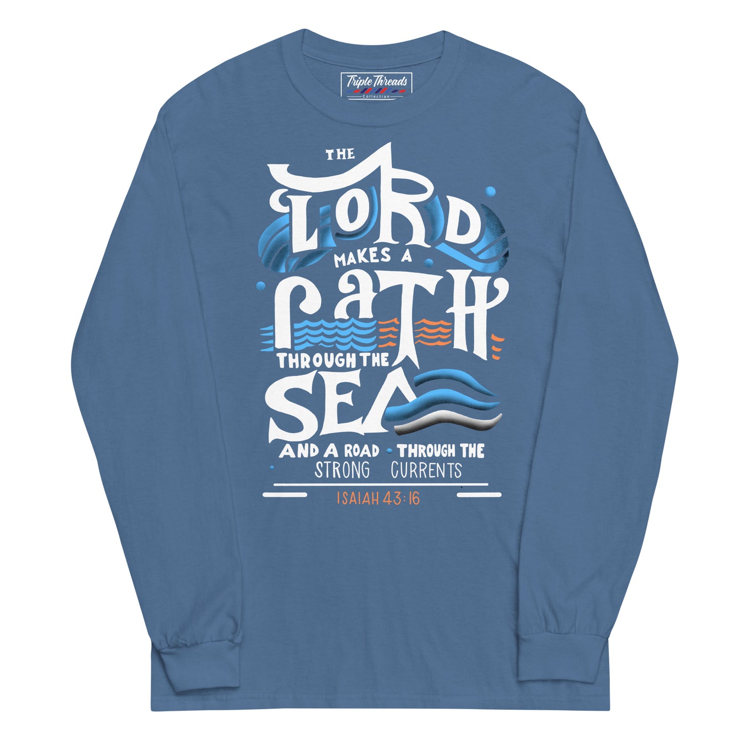 'The Lord Makes a Path' Unisex Christian Faith Christian Long-Sleeve | Triple Threads Collection