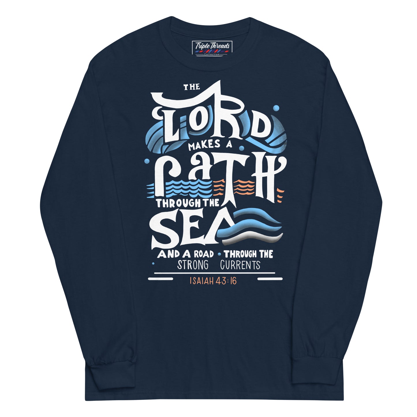 'The Lord Makes a Path' Unisex Christian Faith Christian Long-Sleeve | Triple Threads Collection