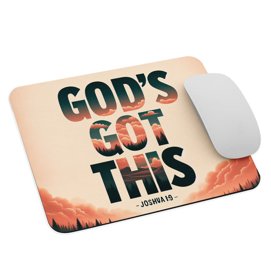 God's Got This (Joshua 1:9) Christian Gaming Mousepad