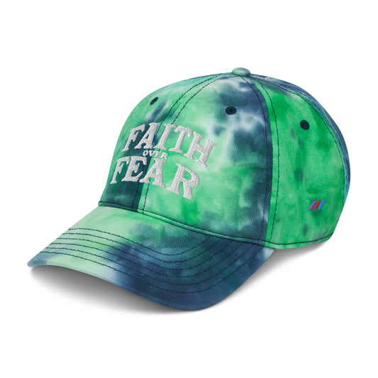 Faith Over Fear Tie Dye Hat Hat | Triple Threads Collection