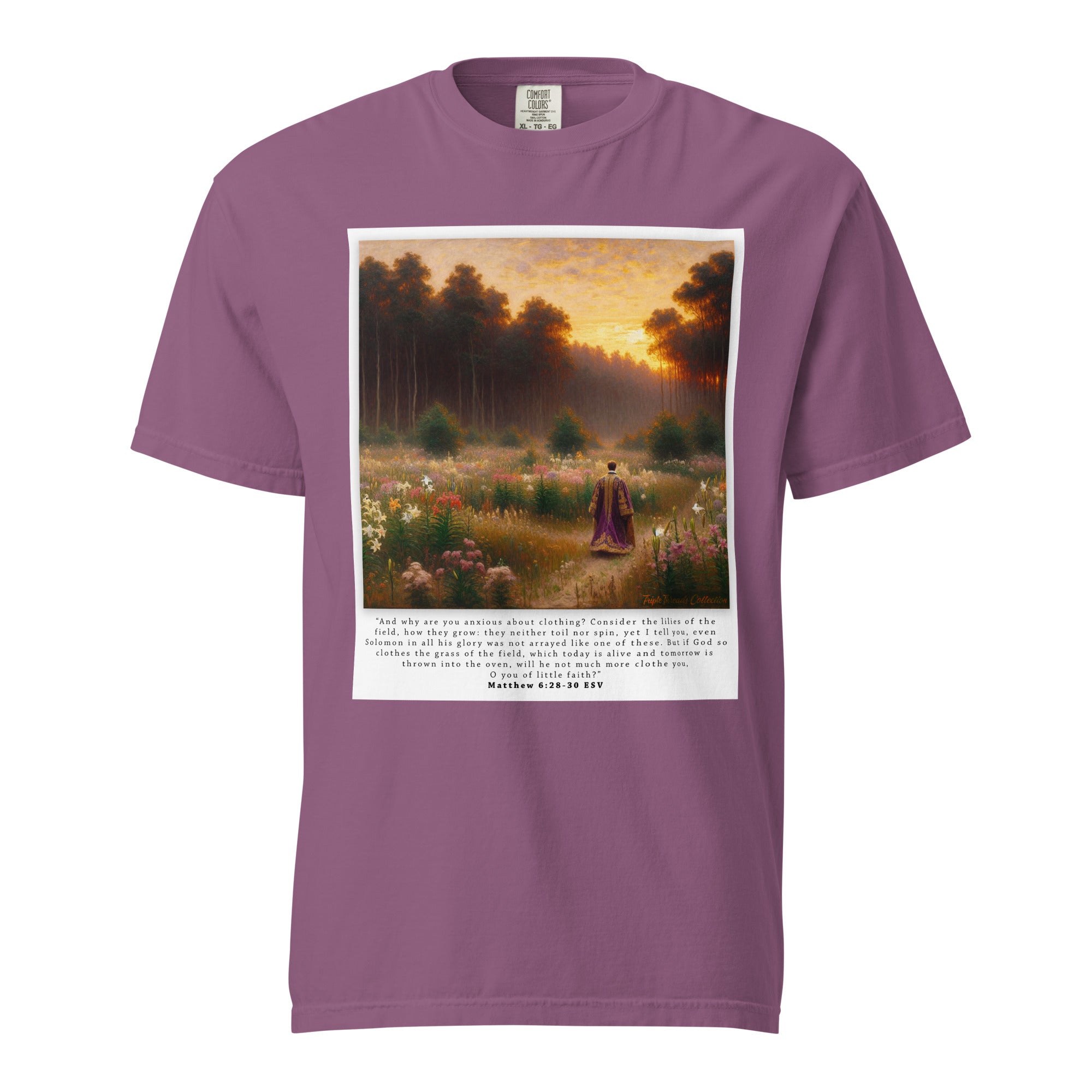Fields of Lilies T-Shirt (Based on Matthew 6:28-30)