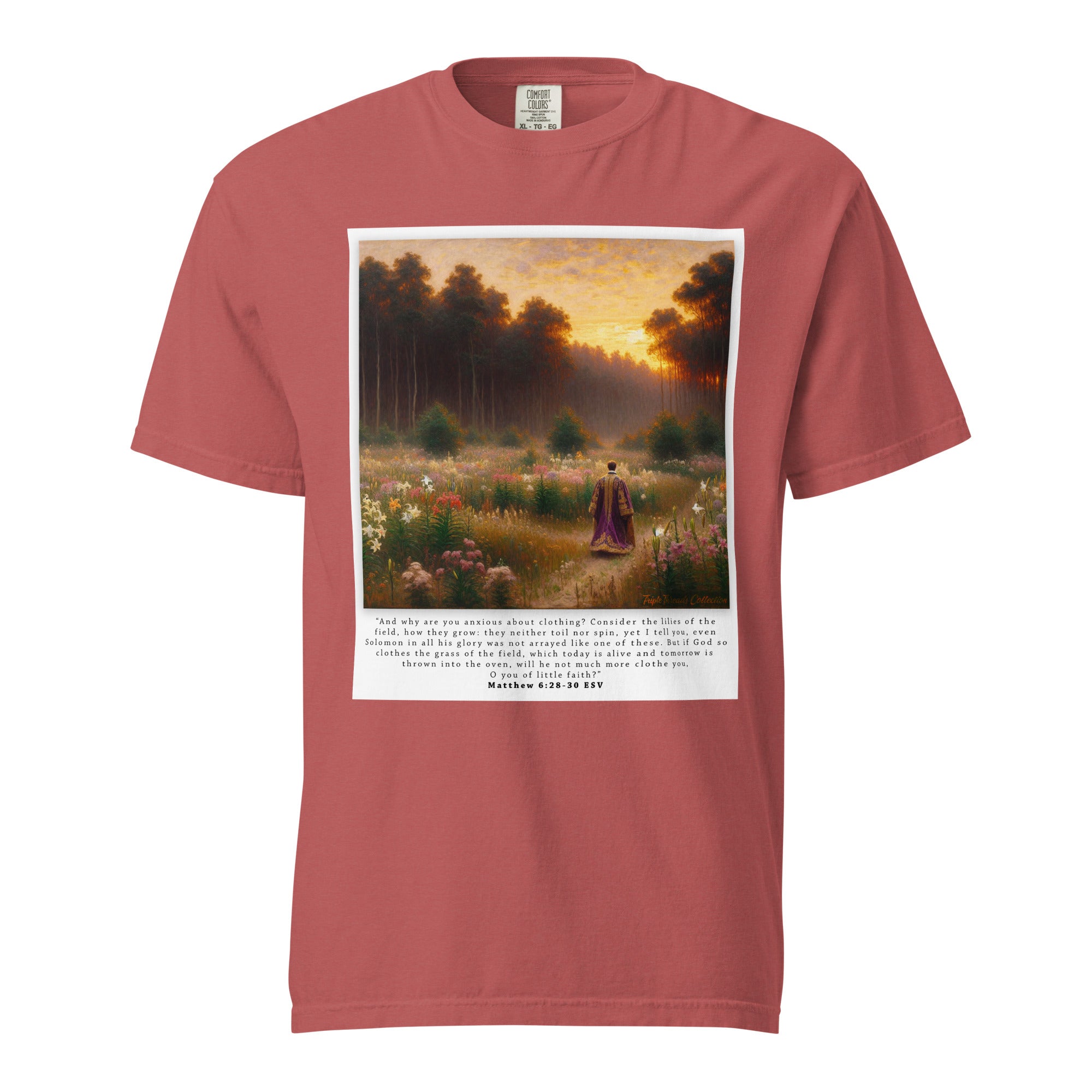 Fields of Lilies T-Shirt (Based on Matthew 6:28-30)