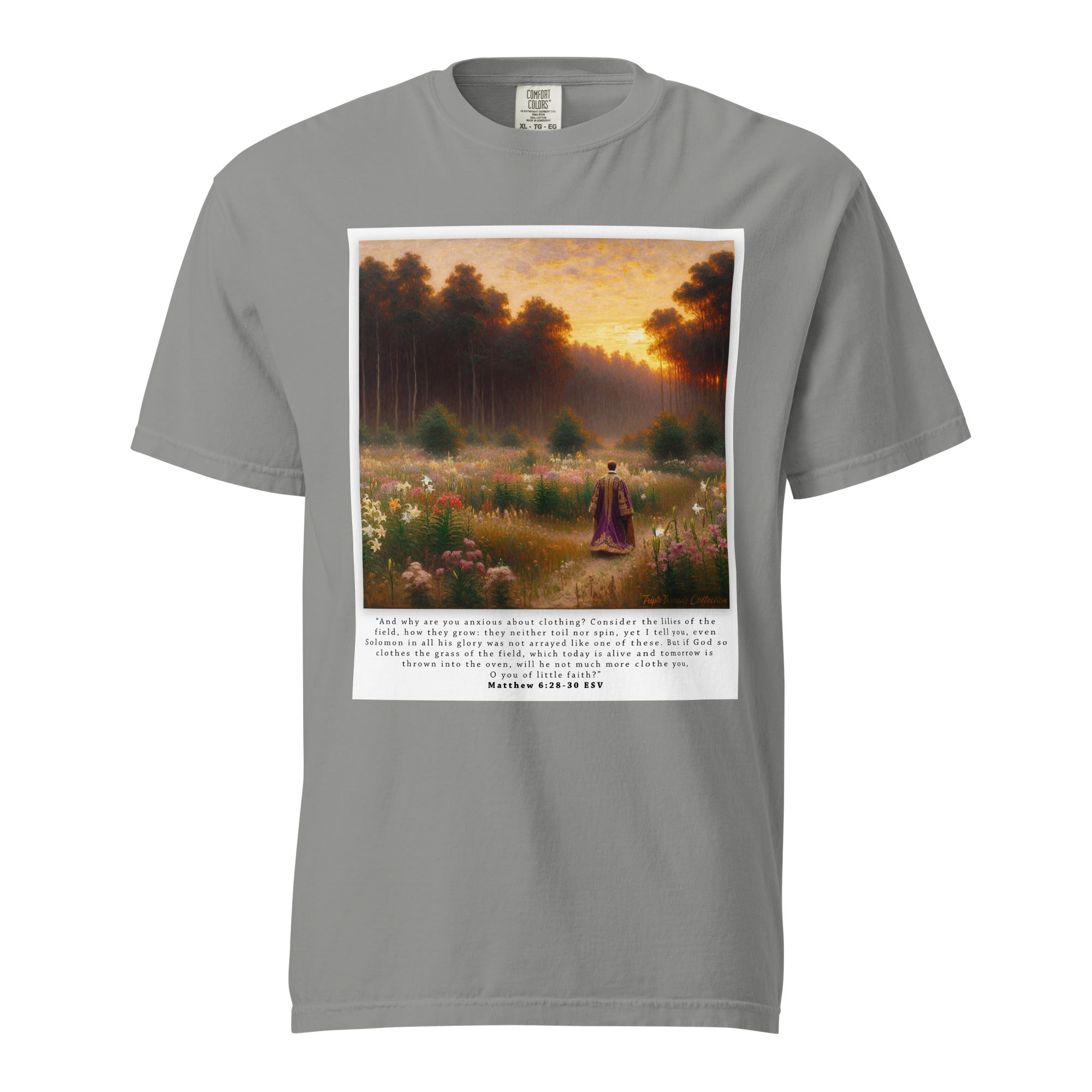 Fields of Lilies T-Shirt (Based on Matthew 6:28-30)