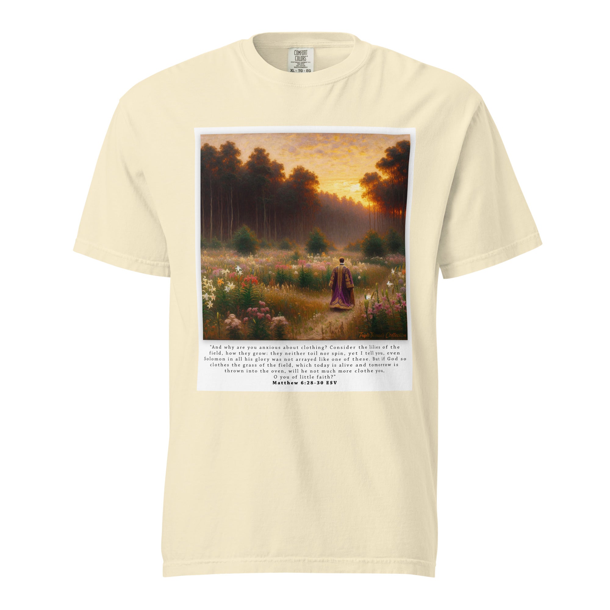 Fields of Lilies T-Shirt (Based on Matthew 6:28-30)
