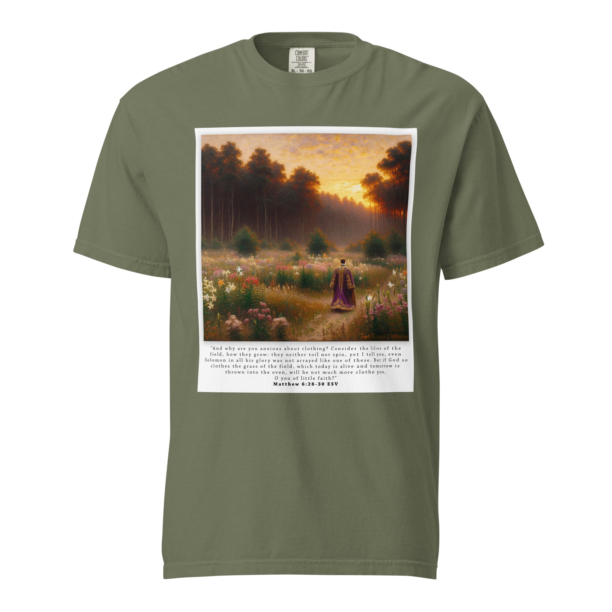 Fields of Lilies T-Shirt (Based on Matthew 6:28-30)