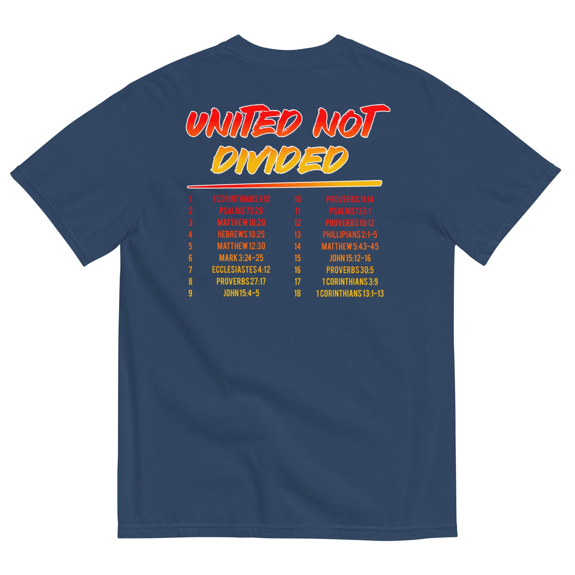 United, Not Divided Short Sleeve Navy T-Shirt | Triple Threads Collection
