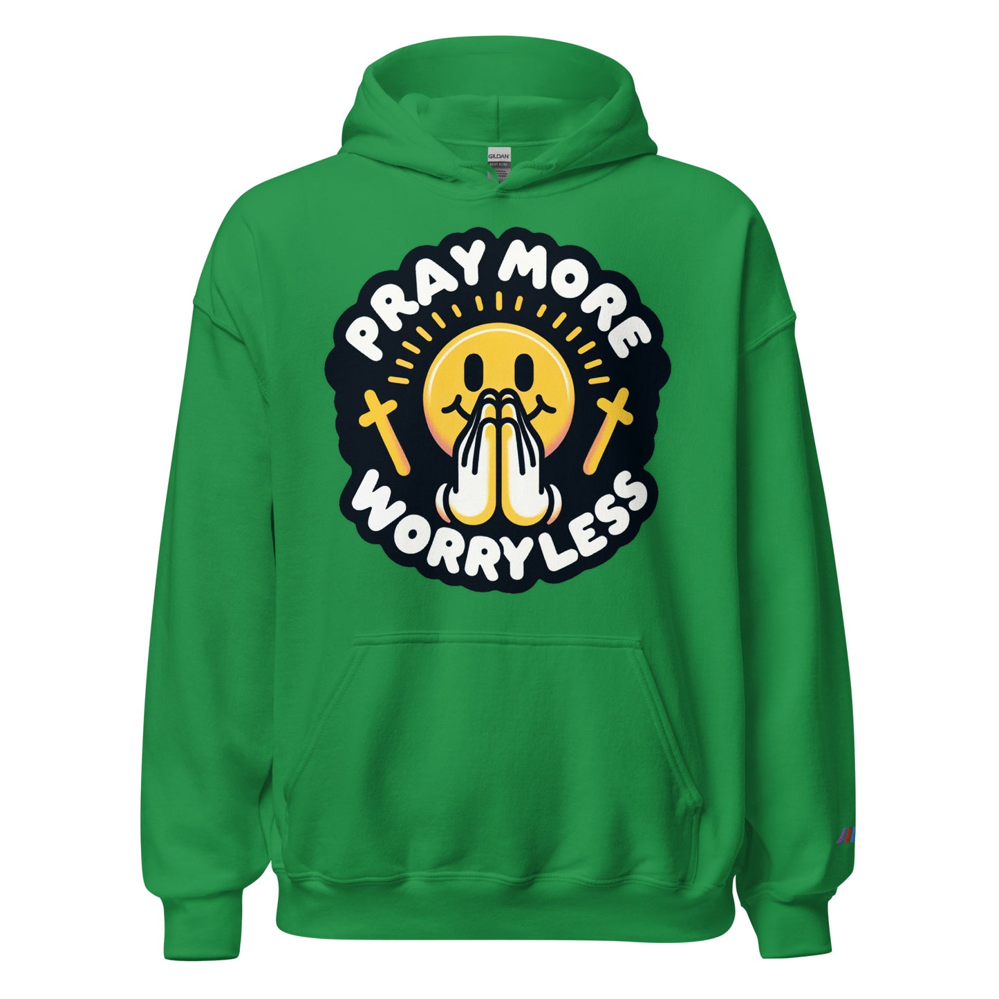 "Pray More, Worry Less" Christian, Faith-Based Hoodie | Triple Threads Collection