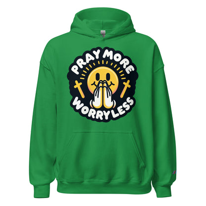 "Pray More, Worry Less" Christian, Faith-Based Hoodie | Triple Threads Collection