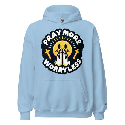 "Pray More, Worry Less" Christian, Faith-Based Hoodie | Triple Threads Collection