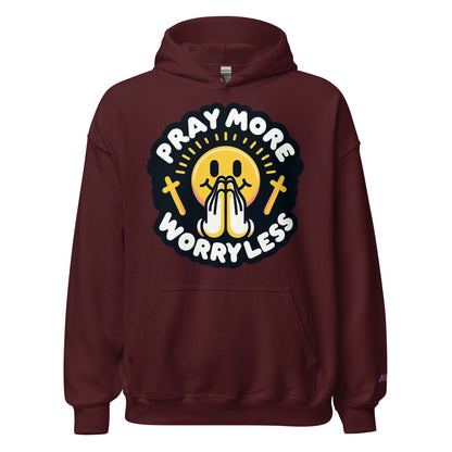 "Pray More, Worry Less" Christian, Faith-Based Hoodie | Triple Threads Collection