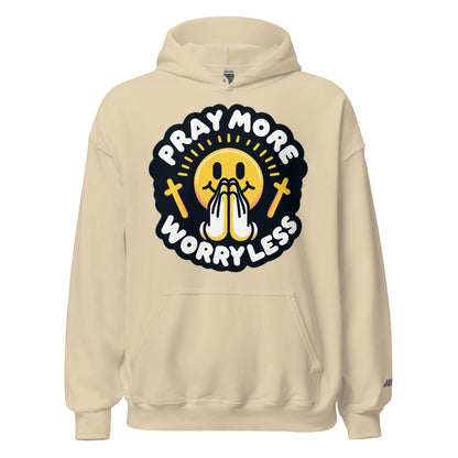 "Pray More, Worry Less" Christian, Faith-Based Hoodie | Triple Threads Collection