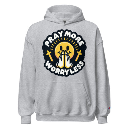 "Pray More, Worry Less" Christian, Faith-Based Hoodie | Triple Threads Collection