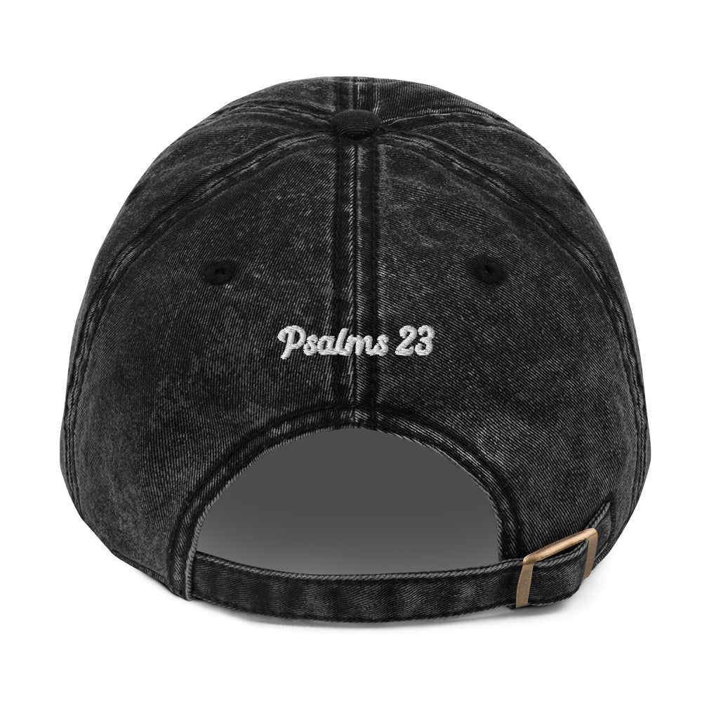 Psalms 23 'Rest to be Refreshed' Vintage Cotton Twill Christian Cap | Triple Threads Collection