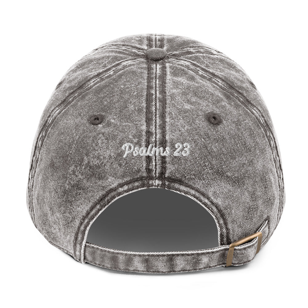 Psalms 23 'Rest to be Refreshed' Vintage Cotton Twill Christian Cap | Triple Threads Collection