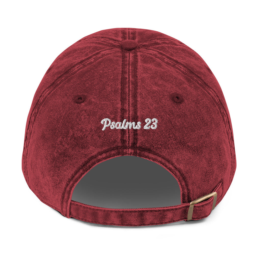 Psalms 23 'Rest to be Refreshed' Vintage Cotton Twill Christian Cap | Triple Threads Collection