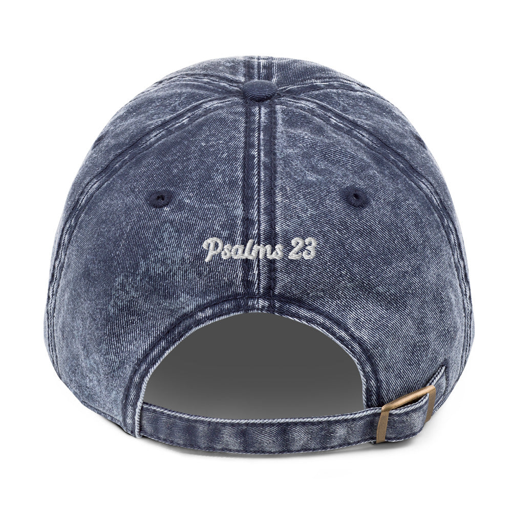 Psalms 23 'Rest to be Refreshed' Vintage Cotton Twill Christian Cap | Triple Threads Collection