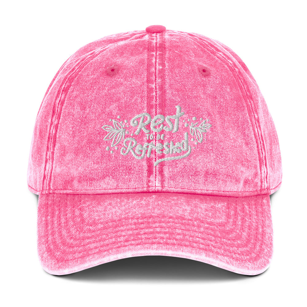 Psalms 23 'Rest to be Refreshed' Vintage Cotton Twill Christian Cap | Triple Threads Collection