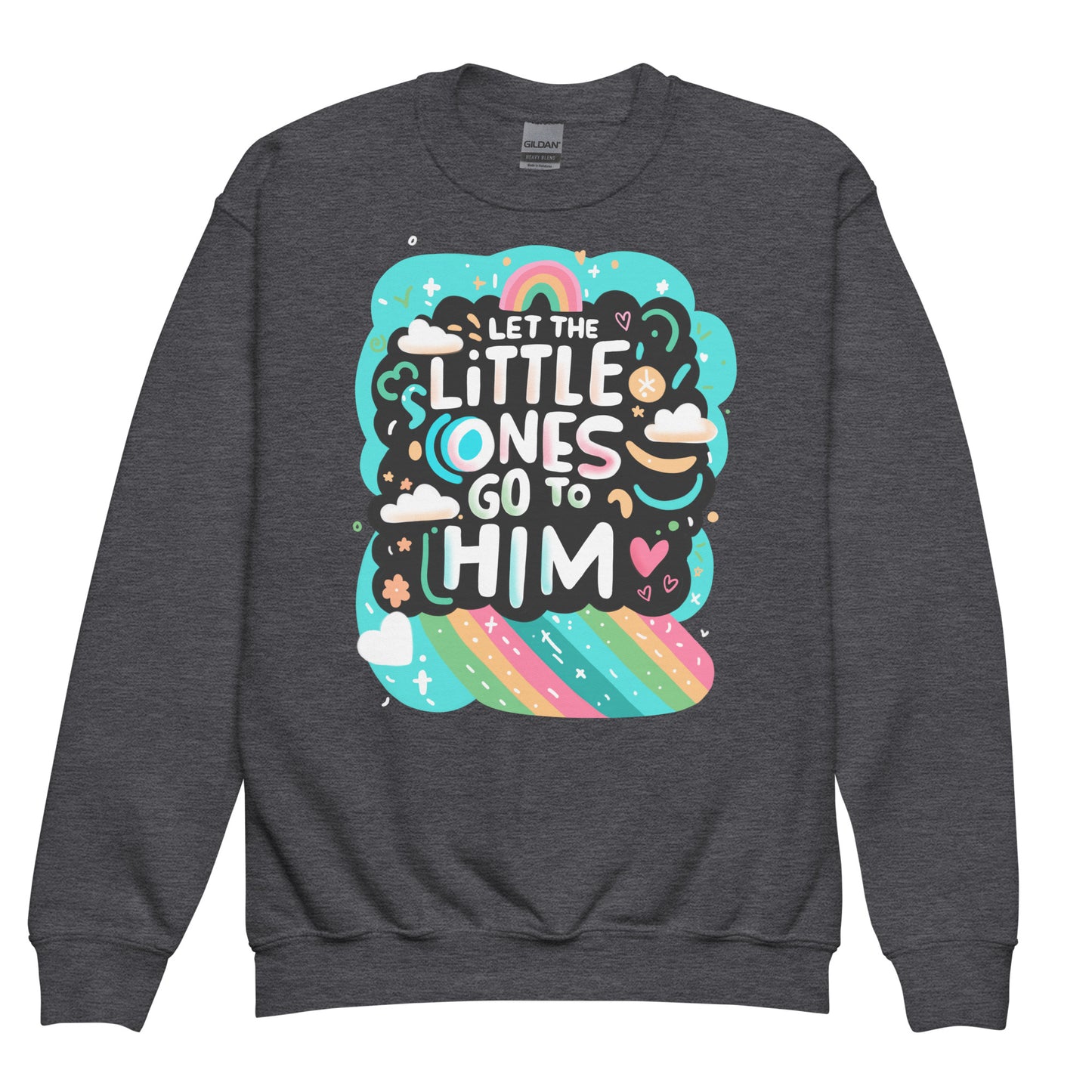 "Let the Little Ones Come" Christian Youth Crewneck | Triple Threads Collection