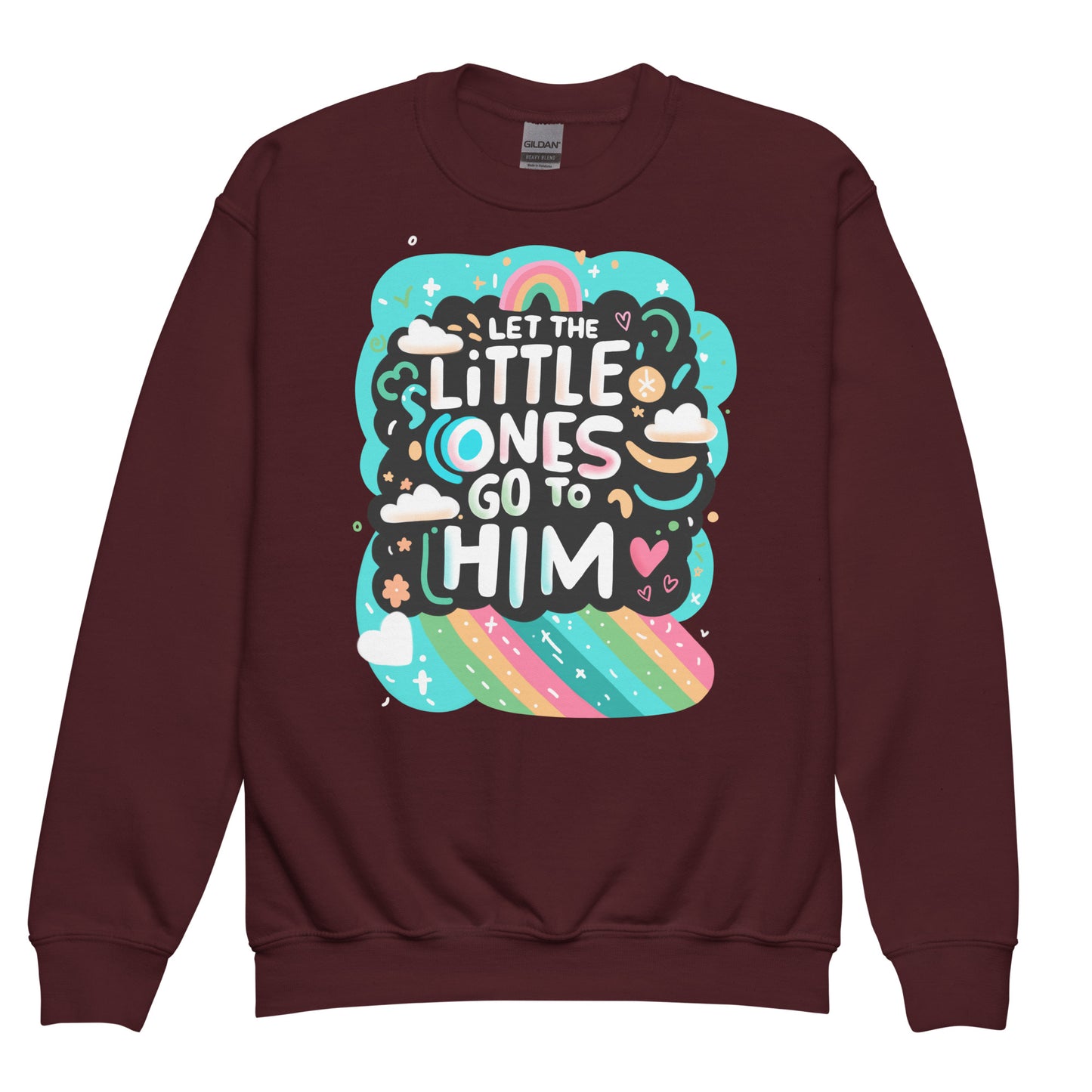 "Let the Little Ones Come" Christian Youth Crewneck | Triple Threads Collection