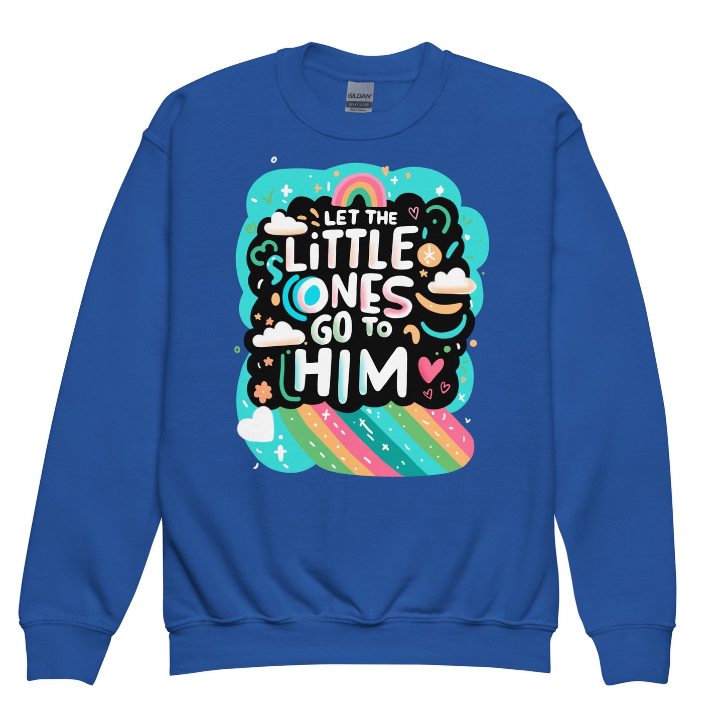 "Let the Little Ones Come" Christian Youth Crewneck | Triple Threads Collection